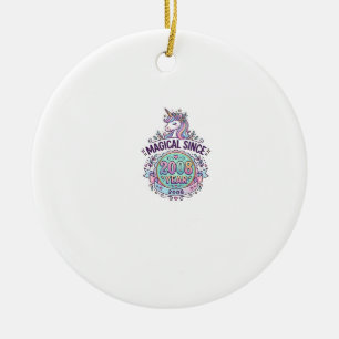 Adorno De Cerámica Unicornio Mágico Desde Año Diseño Gráfico Zazzle D