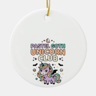 Adorno De Cerámica Unicornio Pastel Gótic Unicorn Club Gráfica de Mod
