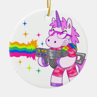 Adorno De Cerámica Unicornio púrpura - arma