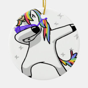 Adorno De Cerámica Unicornio que frota
