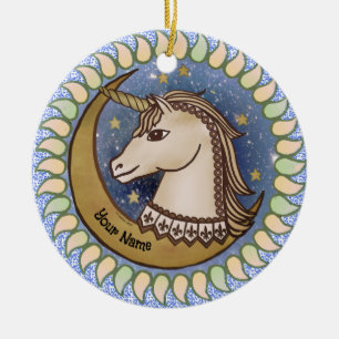 Adorno De Cerámica Unicornio Tan Valiente