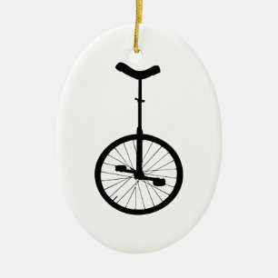 Adorno De Cerámica Unicycle negro