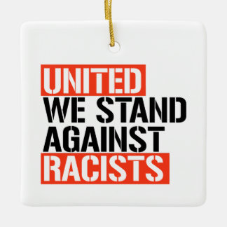 Adorno De Cerámica Unidos nos oponemos a los racistas