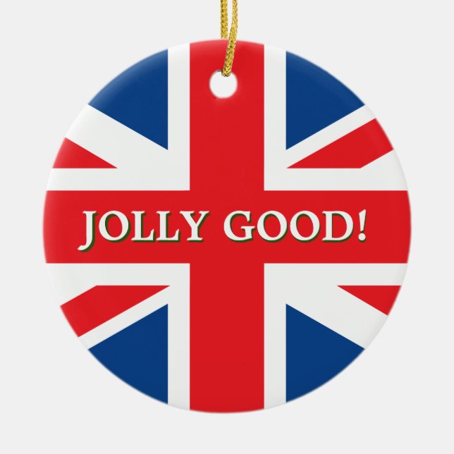 Adorno De Cerámica Unión Británica Jack (Frente)