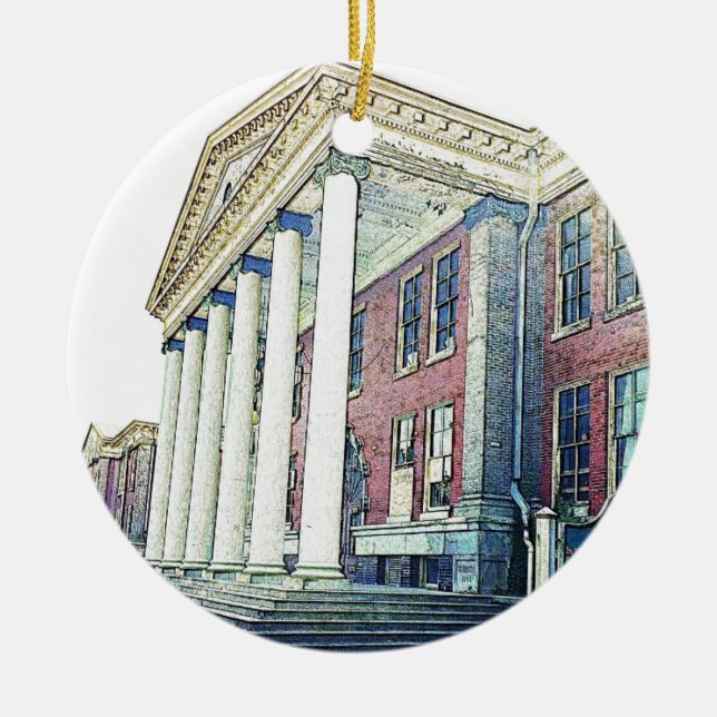 Adorno De Cerámica Universidad occidental Pasillo del este histórico (Frente)