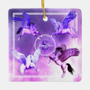 Adorno De Cerámica Universo mágico Pegasus.