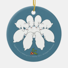 Adorno De Cerámica Uno-Ordeño de la Isla de Man ocho… Árbol de