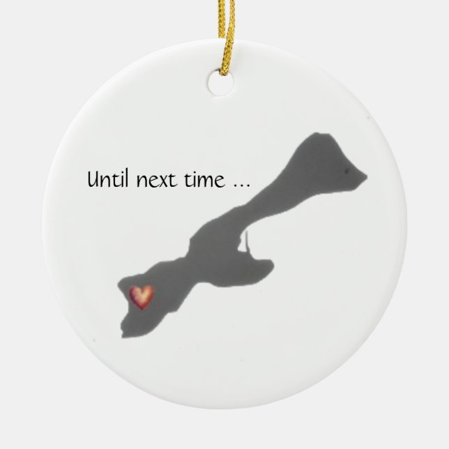 Adorno De Cerámica Until Next Time Madeline Island Ornament (Frente)