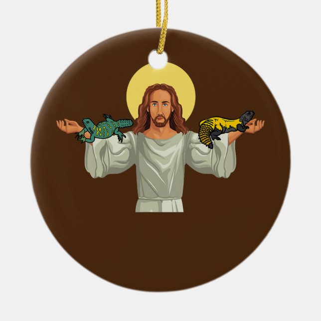 Adorno De Cerámica Uromastyx Reptile Lizard Gecko Mom (Frente)