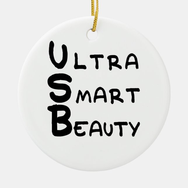 Adorno De Cerámica USB - Belleza ultra inteligente (Frente)