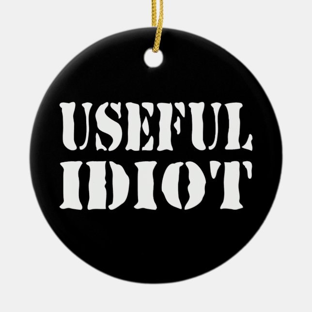 ADORNO DE CERÁMICA USEFUL IDIOT (Frente)
