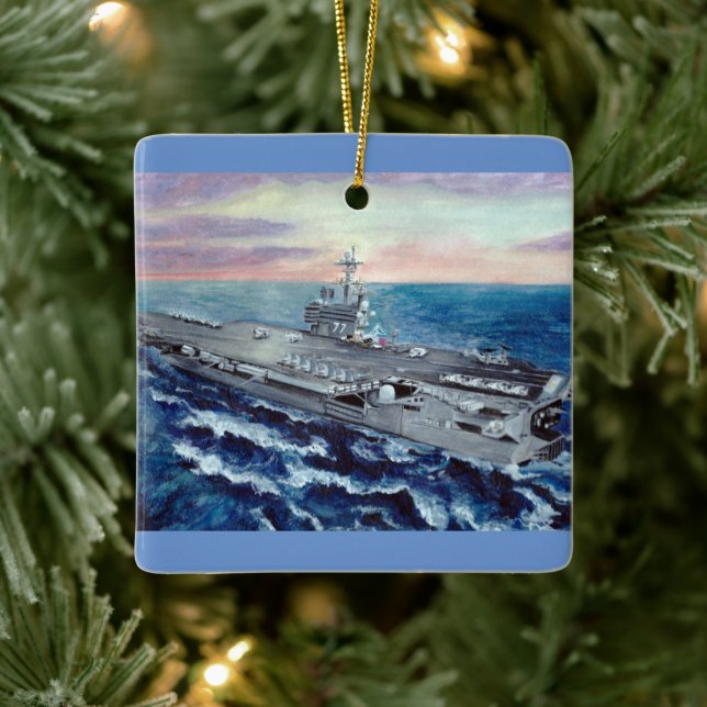 Adorno De Cerámica USS George Bush Ornament (Árbol)