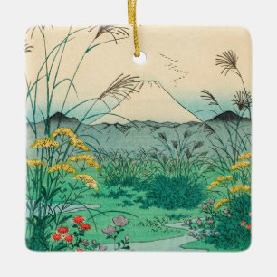 Adorno De Cerámica Utagawa Hiroshige - Llanura de Otsuki en la provin
