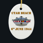 Adorno De Cerámica Utah Beach 6th June 1944<br><div class="desc">Utah Beach 6th June 1944: Normandy landings</div>