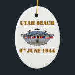 Adorno De Cerámica Utah Beach 6th June 1944<br><div class="desc">Utah Beach 6th June 1944: Normandy landings</div>