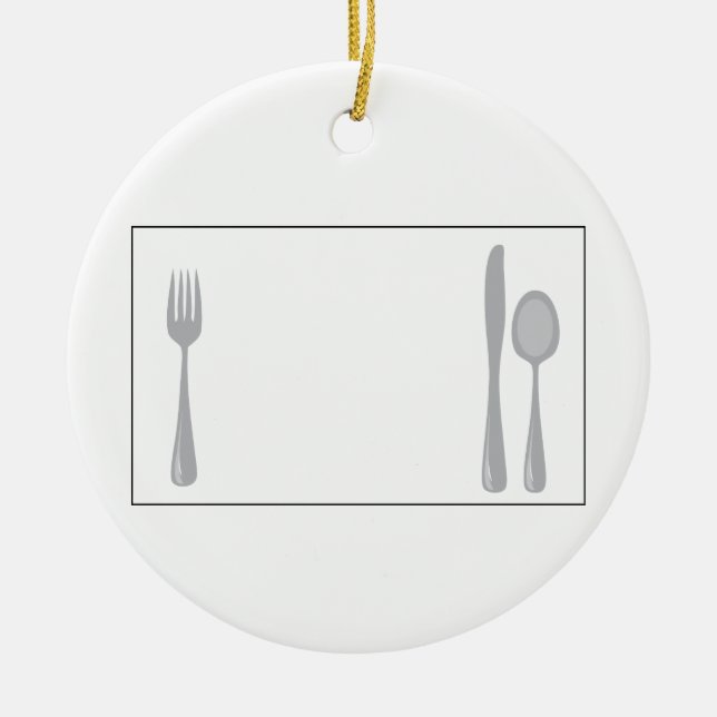 Adorno De Cerámica Utensilios (Frente)