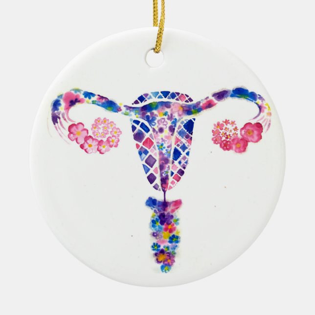 Adorno De Cerámica Uterus (Frente)