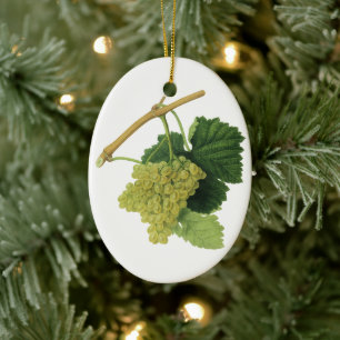 Adorno De Cerámica Uvas para Vino Blanco en la Vid, Frutas Comestible