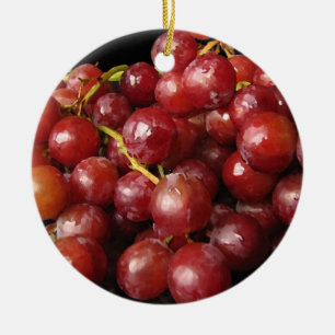 Adorno De Cerámica Uvas rojas