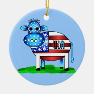 Adorno De Cerámica vaca