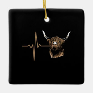 Adorno De Cerámica Vaca Highland de Escocia