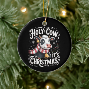 Adorno De Cerámica Vaca Sagrada Es Navidades Amante de las Vacas Dive