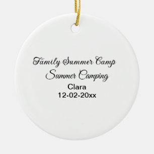 Adorno De Cerámica Vacaciones de camping familiar personalizadas con 