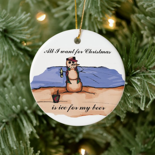 Adorno De Cerámica Vacaciones de Navidades de playa (Árbol)