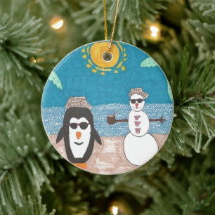 Adorno De Cerámica Vacaciones del navidad