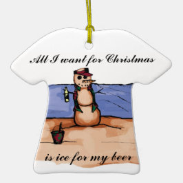 Adorno De Cerámica Vacaciones del navidad de la playa