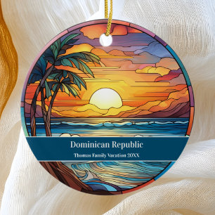 Adorno De Cerámica Vacaciones en Playa de República Dominicana