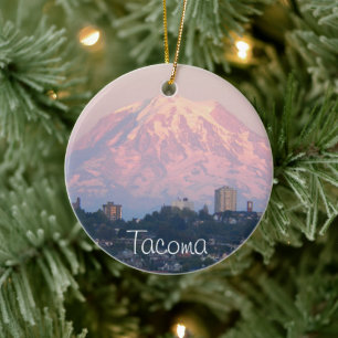 Adorno De Cerámica Vacaciones en Tacoma y Monte Rainier