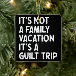 Adorno De Cerámica Vacaciones familiares es gracioso que viaje de cul