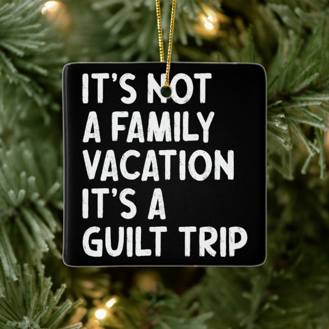 Adorno De Cerámica Vacaciones familiares es gracioso que viaje de cul (Árbol)