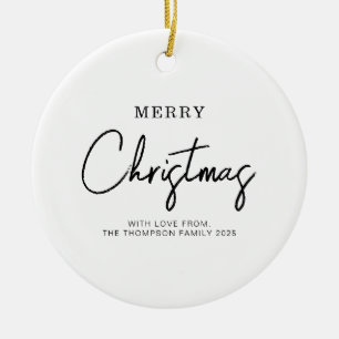 Adorno De Cerámica Vacaciones mínimas para Navidades clásicos