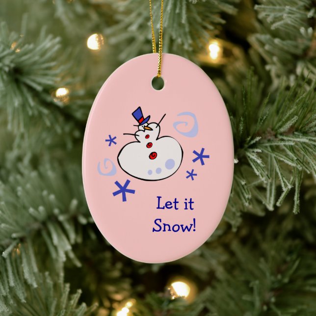 Adorno De Cerámica Vacaciones para niños de Snowman (Árbol)