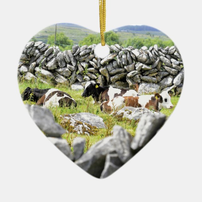 Adorno De Cerámica Vacas moo (Frente)