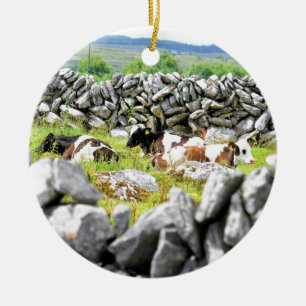 Adorno De Cerámica Vacas mugiendo