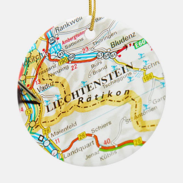 Adorno De Cerámica Vaduz, Liechtenstein (Frente)