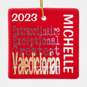 Adorno De Cerámica Valedictorian Extraordinaire PERSONALIZADO
