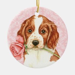 Adorno De Cerámica Valentine Rosa Welshie