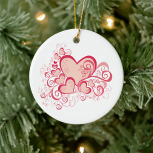 Adorno De Cerámica Valentine's Day Ornament