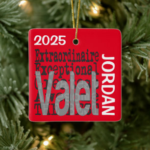 Adorno De Cerámica Valet Extraordinaire PERSONALIZADO