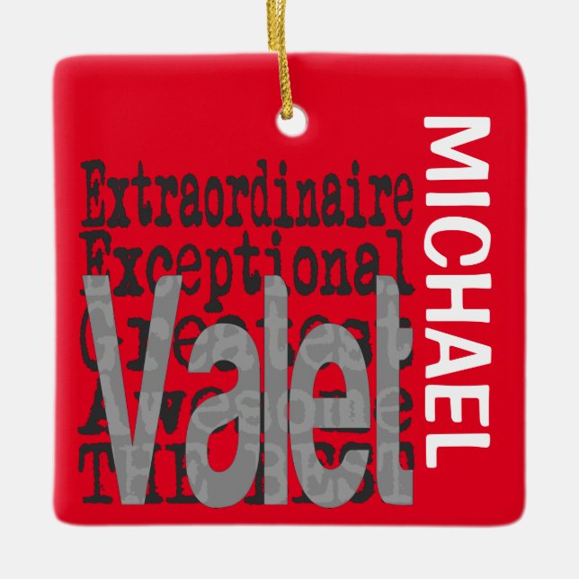 Adorno De Cerámica Valet Extraordinaire PERSONALIZADO (Anverso)