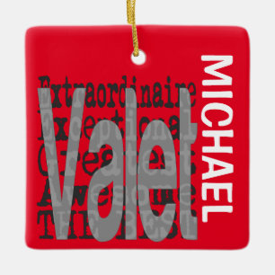 Adorno De Cerámica Valet Extraordinaire PERSONALIZADO