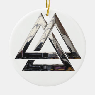 Adorno De Cerámica Valknut - plata