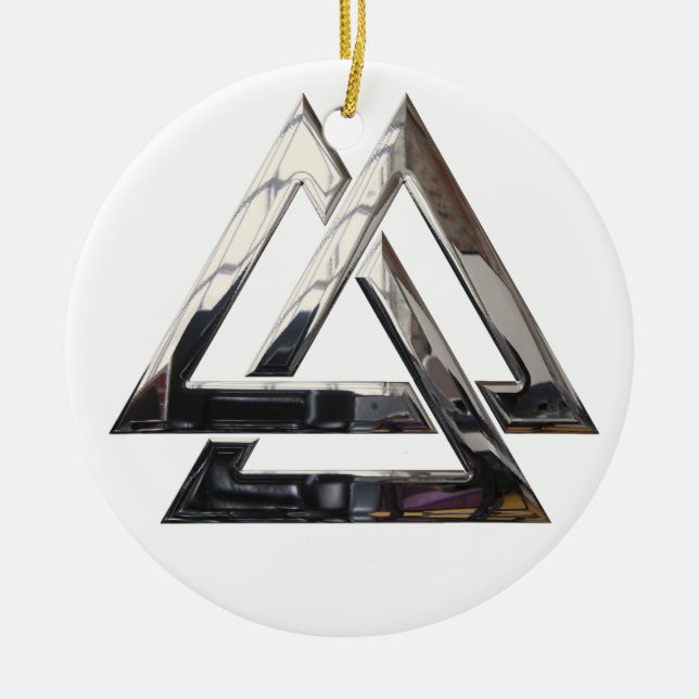Adorno De Cerámica Valknut - plata (Frente)