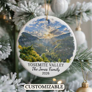Adorno De Cerámica Valle de Yosemite personalizado, California a medi