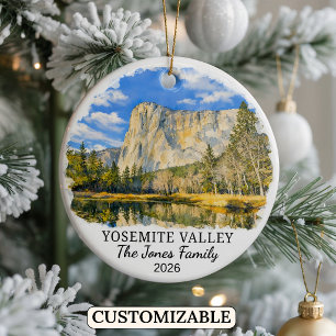 Adorno De Cerámica Valle de Yosemite personalizado, California person
