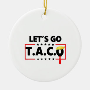 Adorno De Cerámica Vámonos TACO Trump Día de la Independencia de los